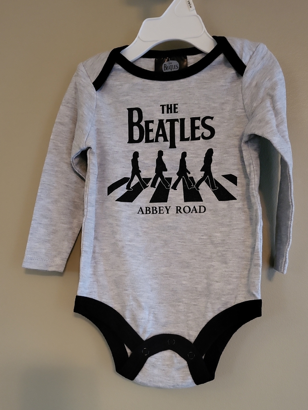The Beatles "Abbey Road" grey long sleeve onesie/bodysuit